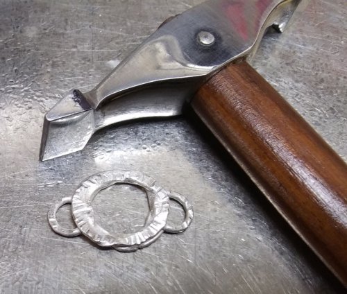 Judy Larson's Rustic Silver Links - , Findings & Components, Toggles & Clasps, Earwire & Headpin, Butane Torch, Soldering, Solder, Texture around each link